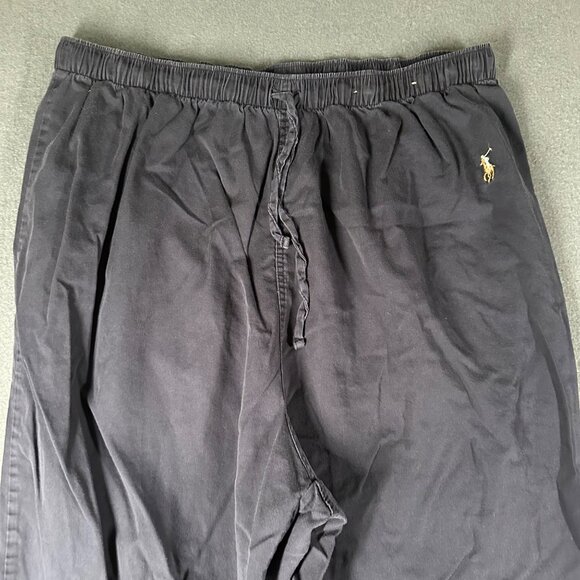 Polo Ralph Lauren Mens M Navy Blue Lounge Pants Cotton Elastic Waist Logo Pocket - Picture 3 of 9